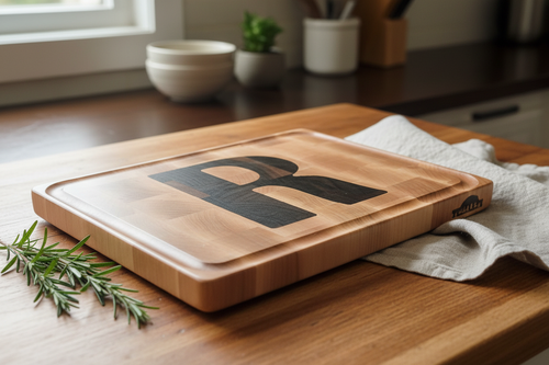Custom Cutting Board in Kitchen Setting